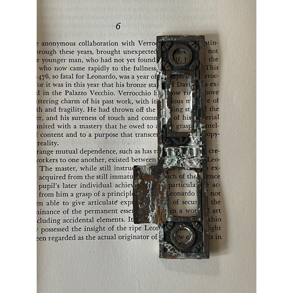 Antique Cast Iron Door Lock Escutcheon Plate